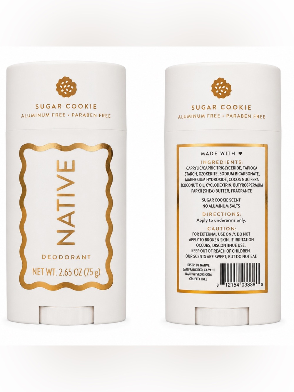 Native Sugar Cookie Deodorant Stick Aluminum Free